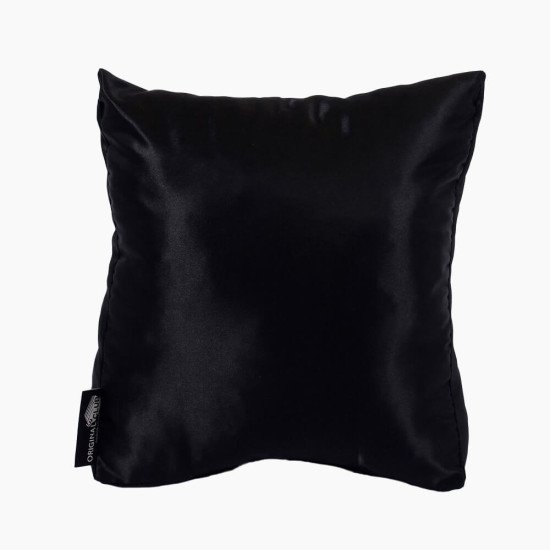 Black satin 2024 throw pillows